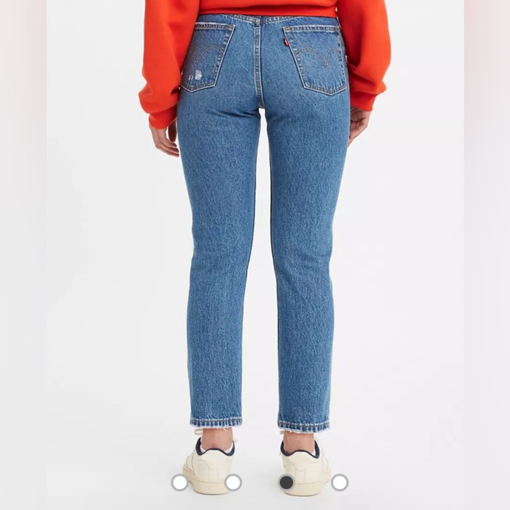 Levi’s 501 Original Cropped Women’s Jeans High Rise Color: Blue Size:26x26 - Picture 3 of 14